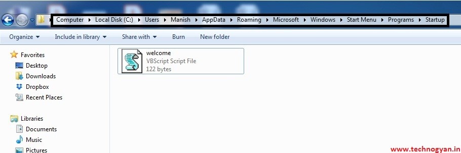 How to speak with welcome message after starting computer